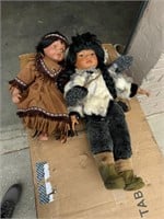 QTY 2 Native American dolls- Collectible