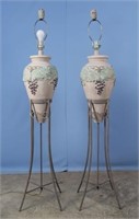 Grecian Style Urn Floor Lamp w/ Grapes