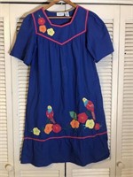 VINTAGE NATIONAL HOUSE DRESS SMALL