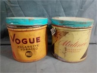 Vintage Vogue & Matinee Tobacco Tins Both Have