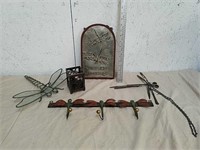 Metal dragonfly pieces includes Wind Chime, cook,