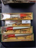 4 NIB Vintage fishing lures