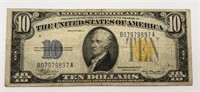 US $10 Dollar Bill (1934 A Series)