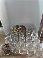 Coca Cola drinking glasses and plate