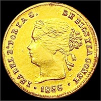 1866 Philippines Gold 1 Peso 0.0476oz CLOSELY