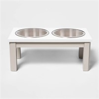 Traditional Short Elevated Dual Tone Dog Bowl...