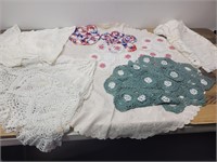 17 Pieces of Doilies & Table Runners.