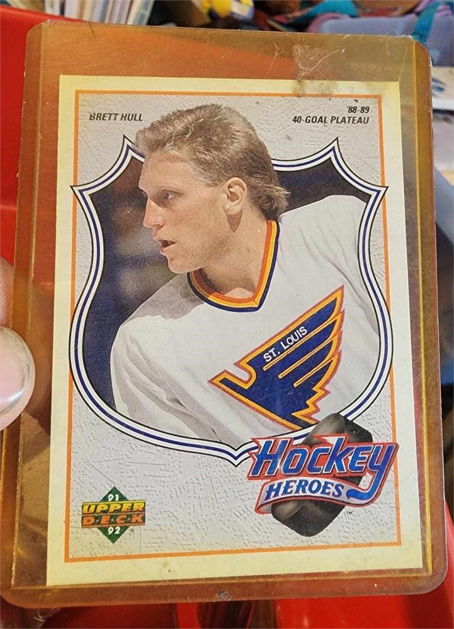 Brett Hull, 1991-92 Upper Deck Hockey Heroes #6