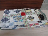 Old Hand Made Tattered Quilt