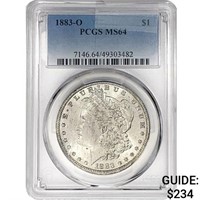 1883-O Morgan Silver Dollar PCGS MS64