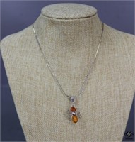 Sterling Necklace w/Spider Pendant