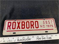 1975 Roxboro tag