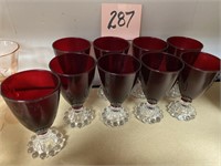 4 1/2" RUBY RED GLASSES