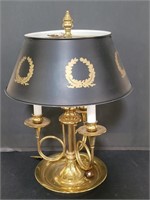 Vintage brass bugle bouillotte lamp