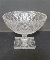Lead crystal center bowl 10"diam x 7"h
