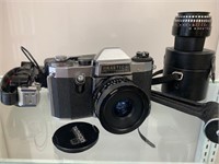 Vintage Praktica PL Nova 35mm Camera w Extras