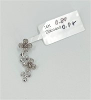 14K Diamond Flower Pendant