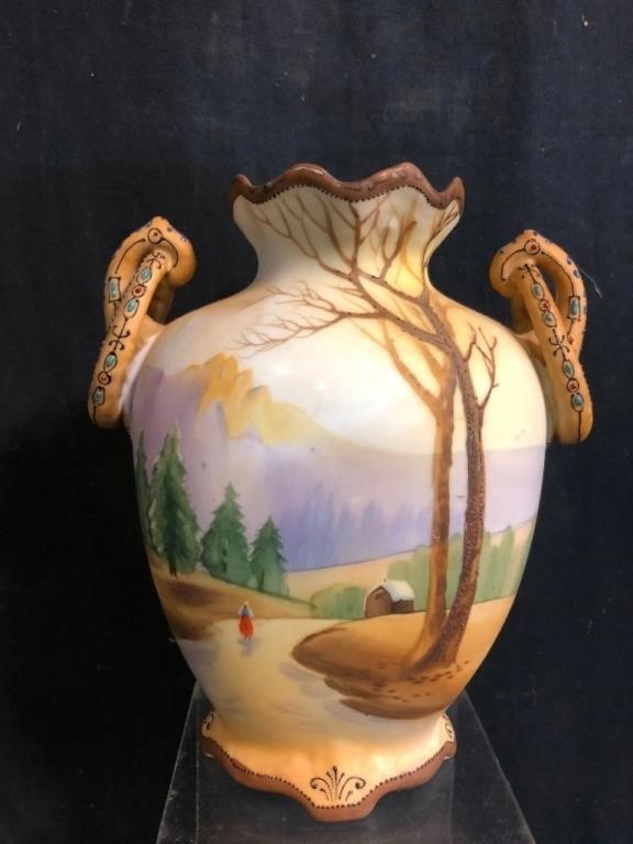 Hand Painted Nippon Vase