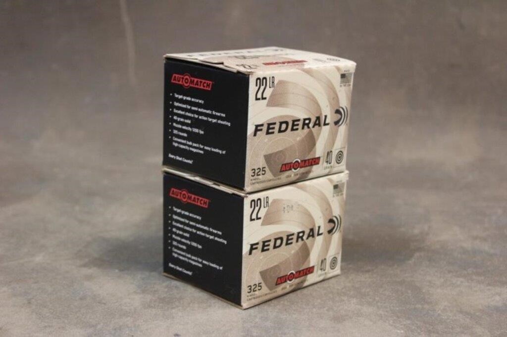 (650)RNDS Federal Auto Match .22LR 40GR Ammo