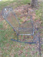 Iron outside rocking chair