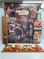 Large Coca-Cola puzzle framed, Welcome sign