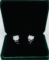 2 Carats VVS Moissanite Earrings