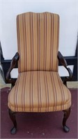 Armchair with stripe pattern
