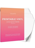 NEW 15 Sheets Printable Vinyl Sticker Paper