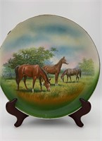 12" Antique stallions porcelain charger