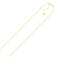14k Gold Adjustable Cable Chain 0.9mm