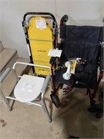Wheelchair, bedside commode, total trolley,