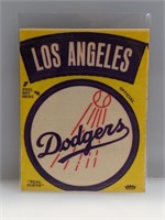 1968 Fleer Cloth Stickers Los Angeles Dodgers