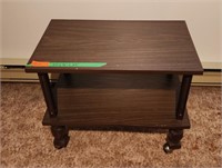 Side Table with wheels - measures 27"x16"x24"