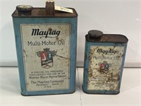 2 x Maytag Muti-Motor Oil Tins