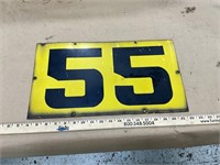 “55” sign single sided 10” x 18”