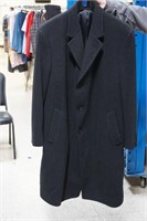 London Fog Wool Long Black Man's Coat