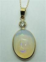 14K Yellow Gold, Opal Necklace