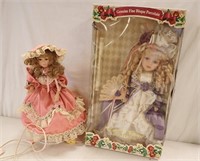 (2) PORCELAIN DOLLS - ONE IS A LAMP, ONE IN