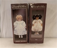 (2) PORCELAIN DOLLS IN ORIGINAL BOXES