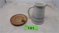 Ceramic Candle Tray / Ceramic Pitcher