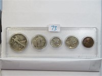 1918 Coin Type Set, 1918 s Walking Half Dollar