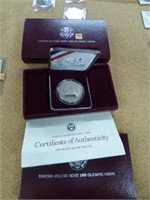 1988-S PROOF OLYMPIC SILVER DOLLAR IN BOX