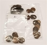 50 Cull Indian Cents; 11Cull CN Indian Cents; 10