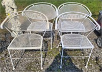 (Z)  4 Steel Lawn Chairs * price per chair