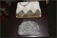 2 Evening bags - 1 is beaded, 1 has sequins and