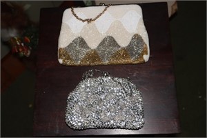 2 Evening bags - 1 is beaded, 1 has sequins and