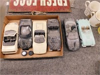 6 Corvette plastic model built kit cars