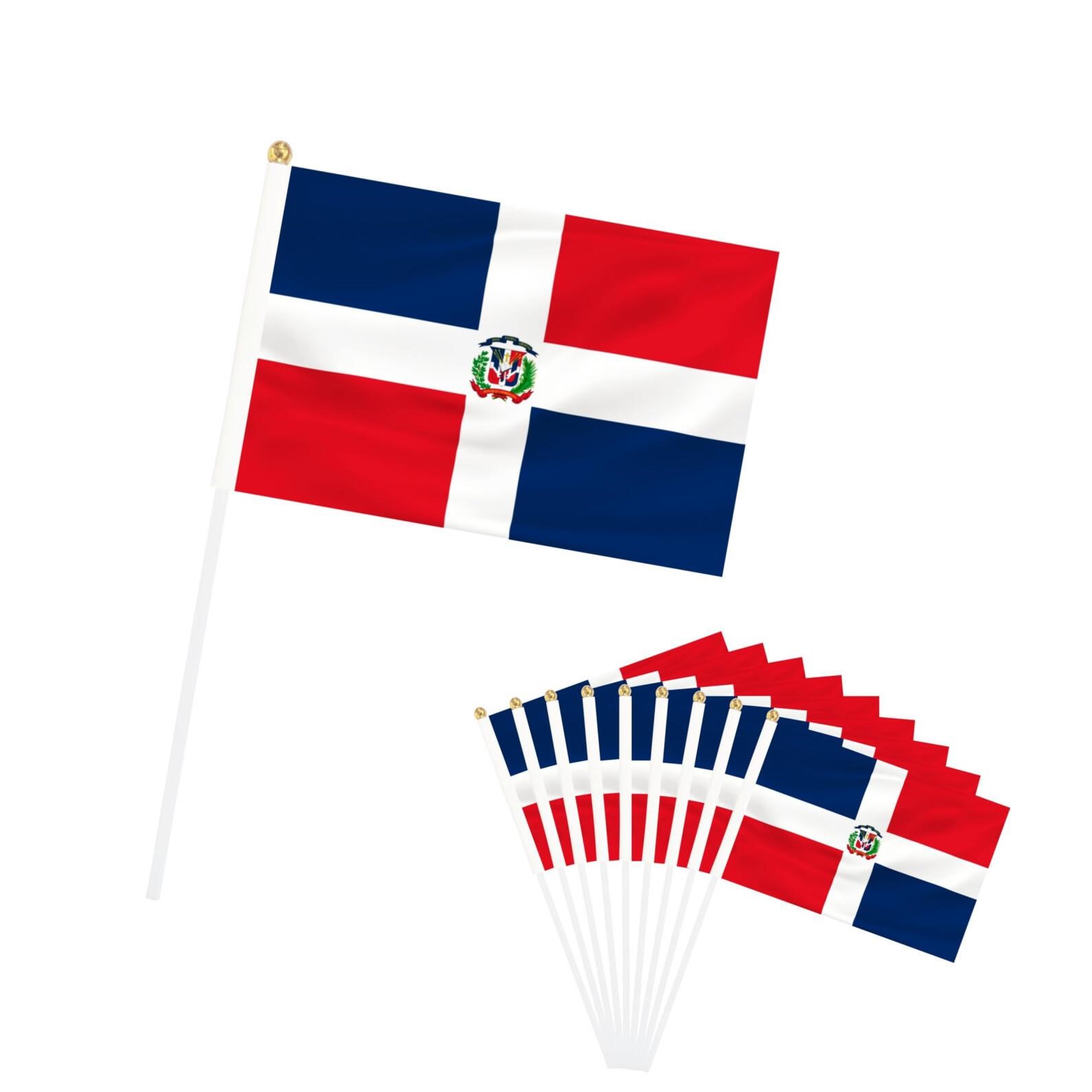 Rotenl Dominica Small Mini Flags, 20 Pack Hand Hel