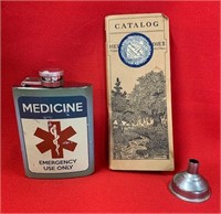 Vintage Medicine Flask/Funnel/Herb Catalog