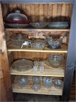 Large Selection of Pressed Glass Serving Pieces